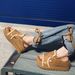 Summer Celebrity Style Bohemian Sandals For Women Cross Strap Retro Embroidery Casual Platform Slippers_vogvips.com