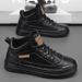 Men's Martin Boots, Autumn Breathable High-Top Work Shoes, Trendy Versatile Non-Slip Business Casual Leather Shoes For M_vogvips.com