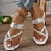 Large Size Flat-bottomed Slippers 2026 Summer New Square Head Women Light Wear Beach Cool Slippers_vogvips.com