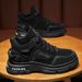 Autumn Men's Breathable High-Top Work Shoes, Trendy Versatile Thick-Soled Non-Slip Casual Ankle Boots, Labor Protection_vogvips.com