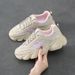 Platform Dad Shoes For Women 2025 New Style Height-Increasing White Casual Sports Spring And Autumn Round Toe Versatile_vogvips.com
