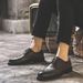 Euro Step 2025 Spring Summer Business Formal Lace-up Brogue Carved Pointed Toe Men's Leather Shoes_vogvips.com