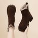 Women's Snow 2025 New Autumn Winter Fashionable Versatile Short Boots Non-Slip Fleece Lined Thickened Warm Cotton Shoes_vogvips.com