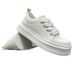 Men's High-End Genuine Leather White Men's Thick Soled Sponge Cake Trendy Versatile Casual Big Toe Shoes_vogvips.com