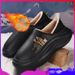 Fleece-Lined Slippers For Men, Autumn Winter, Warm Soft Sole, Indoor And Outdoor Waterproof Thickened Cotton Shoes_vogvips.com