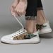 Bear Pattern First Layer Cowhide Board Shoes Men's European Station Men's Shoes Soft Sole Men's Casual Shoes One Pedal Shoes_vogvips.com