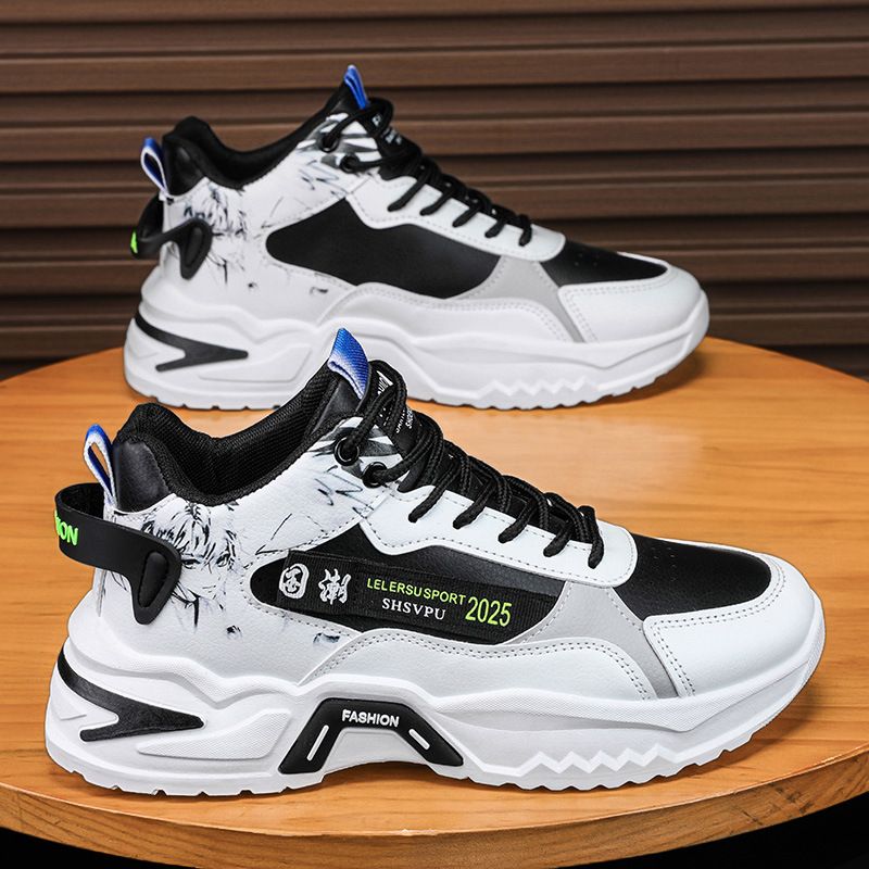 Men's Casual Sneakers With Thick Sole For Running, Breathable And Durable Round-Toe Shoes For Youth And Adults_vogvips.com