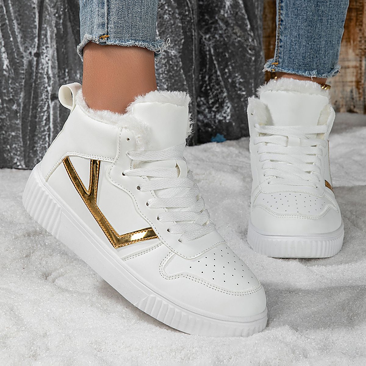 Sports Versatile Casual White Sneakers For Students, Breathable And Trendy Shoes_vogvips.com