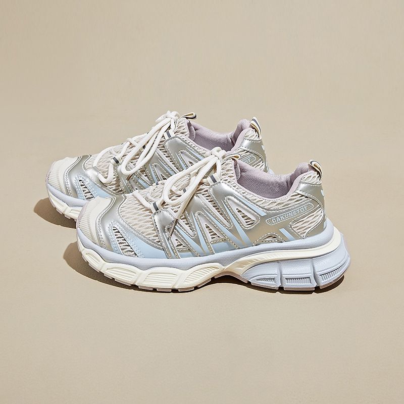 Little White Shoes Female Student Mesh Breathable Heightening Shoes Casual Shoes Board Shoes_vogvips.com