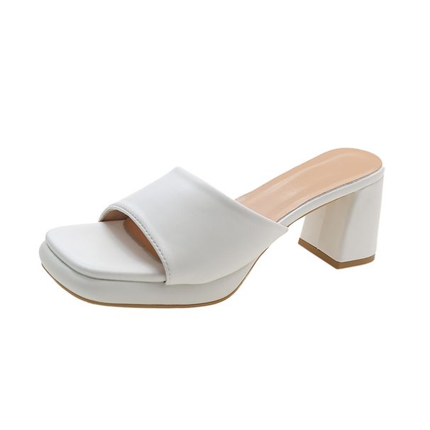 35-46 Plus Size Women's Shoes 41-43 High Sandals For Women Outdoor Wear 2023 New Chunky Heel Slippers424445_vogvips.com