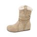Petite Height-Increasing Mid-Calf Round Toe Snow For Women Winter Fleece-Lined Cotton Shoes Thick-Soled_vogvips.com