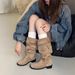 Yueyu Wrinkled Pile For Women 2025 Autumn Winter New Thick Heel Long Over-the-Knee Slimming Riding Boots_vogvips.com