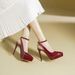 1233-2 Sexy One-Strap Closed-Toe Backless Heel Sandals For Women Summer New Pointed Toe Stiletto Waterproof Platform_vogvips.com