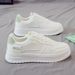 Women's Thick-Soled White Sneakers 2024 Spring New Popular Versatile Height-Increasing Board For Students Casual Sports_vogvips.com