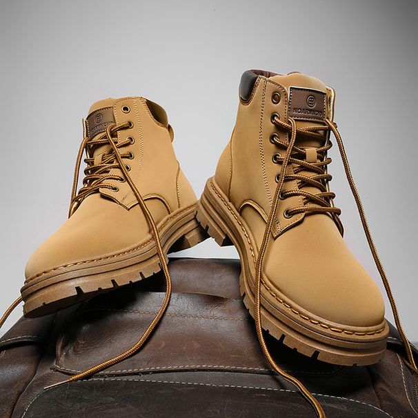 European Warm Series Men's Safety Shoes Winter Construction Site Wear-resistant Work Martin Boots Waterproof Non-slip Sports Autumn Durable_vogvips.com