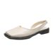 Baotou Sanda Women's Casual 2025 Summer New Style Head, Flat Bottom, Square Heel Design, Niche Shoes For Women's_vogvips.com