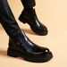 European Warm Series Men's Martin Trendy Casual Thick-Soled Short Versatile Height-Increasing Leather Boots_vogvips.com