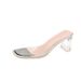 Trey Transparent Saals A Slippers For Women, Fashionable 2025 New Summer Style, Chunky High Heels, Crystal Ins_vogvips.com