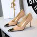 Metal Pointed High Heels Shallow Single Shoes Women's Fine Heels Leopard Print Nightclub Women's Shoes_vogvips.com