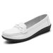 Spring Autumn New And 2025 Nurse Casual Flat Women's Single Loafers Mom Shoes With Rubber Sole_vogvips.com