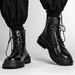 European Warm Series Martin Summer Black Workwear British Style Casual Motorcycle Leather Men's Large Size Fleece-Lined Warm Cotton Boots_vogvips.com