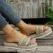 Plus-size Women's Thick Bottom Fish Mouth Twine Candy Slippers_vogvips.com