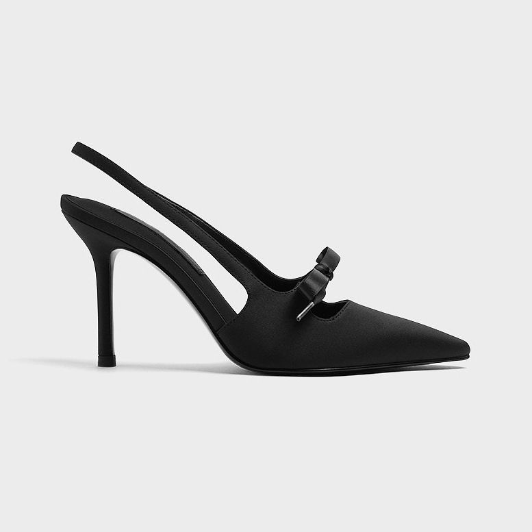 Stunning High-heeled Shoes For Women With A Unique Design, 2026 New Model, Pointed-toe Satin Bow Sandals_vogvips.com