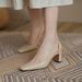 The Store Manager's Personal Choice Is Simple Yet Sophisticated~Soft Leather Fashion Hollow-out Chunky Heel Sandals With_vogvips.com