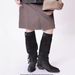 Retro Wasteland Tassel Riding Boots For Women Chunky Heel Over The Knee Slimming Slouch Mid Calf Spring_vogvips.com