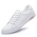 Men's Board Shoes Breathable Soft Sole First Layer Cowhide Sports White Shoes Running Shoes_vogvips.com