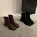 Slim Short For Women 2024 Spring And Autumn New Style Chunky Mid Heel Fleece Lined Stretch Sock Nude Color Martin Boots_vogvips.com
