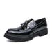 Large Size 47 Korean Style Spring Thick Sole Shiny Tassel Loafers For Men Genuine Leather_vogvips.com
