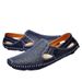 Men's Fashion Shoes For Foreign Trade, Summer Breathable Hollow Casual Leather Shoes, Slip-On Loafers, Driving Sandals_vogvips.com