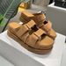 High Version Genuine Leather Velcro Sandals For Women Original Niche Couple Summer Beach Shoes Thick Soled Outdoor Shoes For Women_vogvips.com