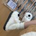 Cartoon Puppy Cotton Women, Autumn And Home Thickened Furry Slippers, Winter Wearable Warm Plush Slippers For Men_vogvips.com