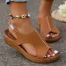 Women's Comfort Wedges Summer 2025 Casual Non Slip Beach Shoes Woman Roman Style Peep Toe Platform Sandals Plus Size 43_vogvips.com