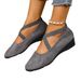 Foreign Trade 2026 Spring/Summer New European And American Large Size Flat Pointed Toe Wedge Heel Women's Loafers Casual_vogvips.com