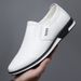 2026 Spring And Autumn New Men's Casual Leather Shoes, Genuine Breathable, Leather, Soft Sole, White Loafers 9701_vogvips.com
