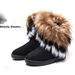 New Snow Boots For Women, Mid-Calf Wholesale Boots, Fox Fur, Export Women's Cotton Shoes, Winter_vogvips.com