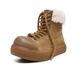 High-top Board Shoes Niche Design Velvet Warm Snow Boots Couple Cotton Shoes Warm Shoes_vogvips.com