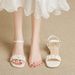 In Stock High Heels Summer Open Outdoor 2026 New Style Matching Dress One Strap Sandals Women Thick Heel Square Toe_vogvips.com