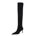 Women's Shoes Winter Fashion Simple Stiletto High Heel Pointed Toe Slim Pedicure Suede Over The Knee Boots_vogvips.com