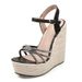 Women's High Heeled Platform Wedge Sandals Rhinestone Cross Straps Straw Rope Soles 15 Cm_vogvips.com