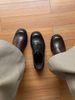 ShoeVault Square Retro Derby For Men, Summer Breathable Trendy Brand Style, British Style Thick Sole Height Increasing Large Toe_vogvips.com