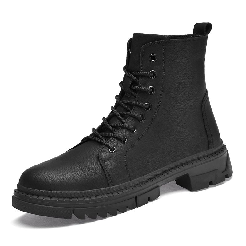 Fleece Men's Boots, High-top Top Martin Boots Men's Boots Outer Tooling Men's Shoes Size_vogvips.com
