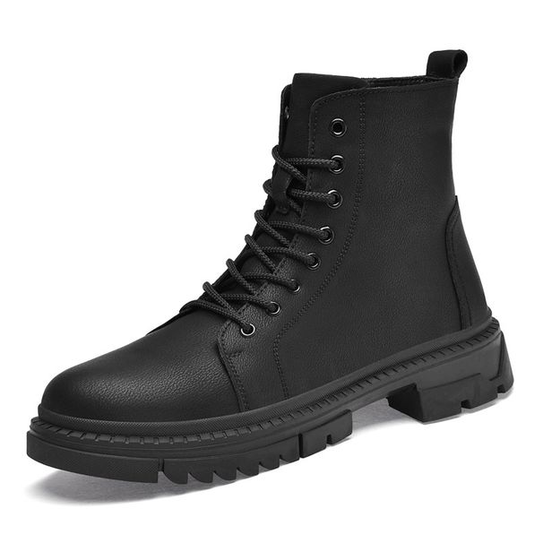 Fleece Men's Boots, High-top Top Martin Boots Men's Boots Outer Tooling Men's Shoes Size_vogvips.com