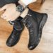 New Leather Spring Men's Shoes High-top Men's Heightening Tooling Martin Boots_vogvips.com