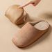 Household Women's Slippers Comfortable Soft Non-Slip Wear-Resistant Thic Bottom Silent Solid Color Couple's Indoor_vogvips.com