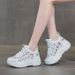 2518 European Style Mesh Breathable Rhinestone Dad Sneakers For Women Ins Trend 2025 Summer New Thick-Soled Casual Shoes_vogvips.com
