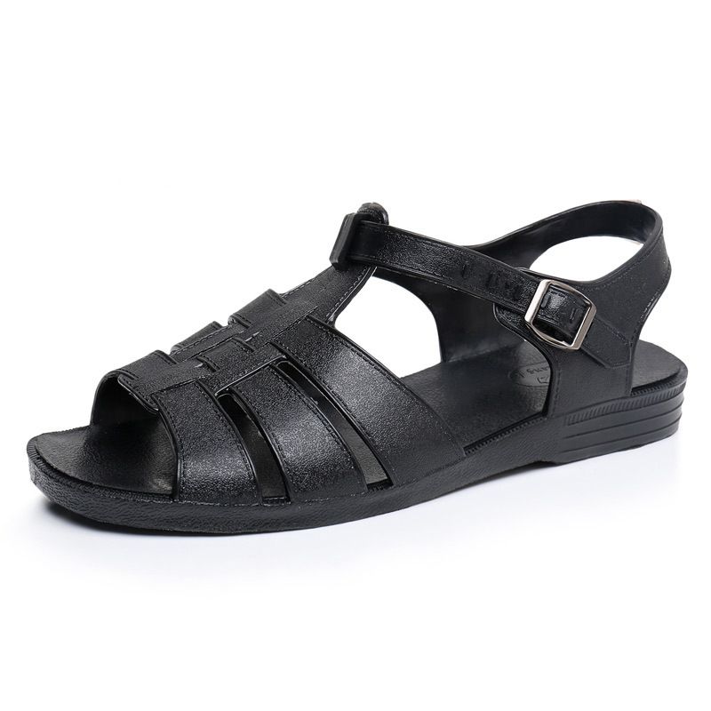 Men's Shoes Men's Sandals Summer Outdoor Fashion Flat Heel Soft Bottom Retro Old Fashioned 80s Nostalgic Youth Beach Sandals Trend_vogvips.com